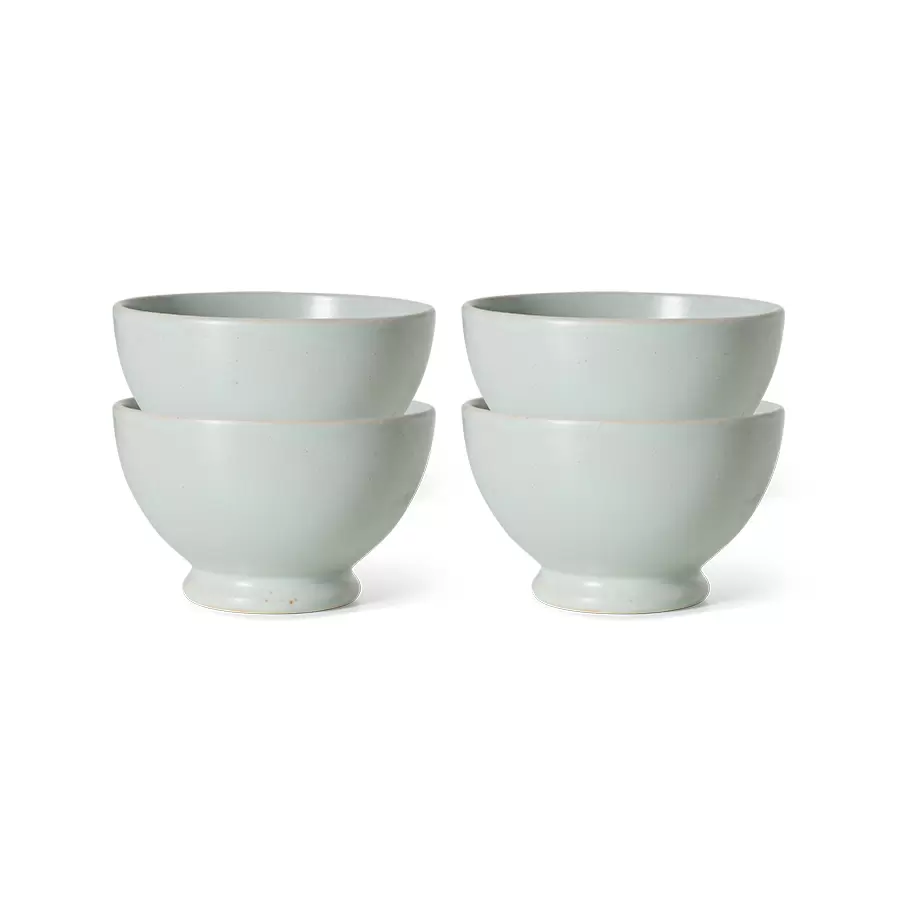 HK living - 4 små skåle Farmhouse Ceramics, Pale Blue Ø:11*6,8