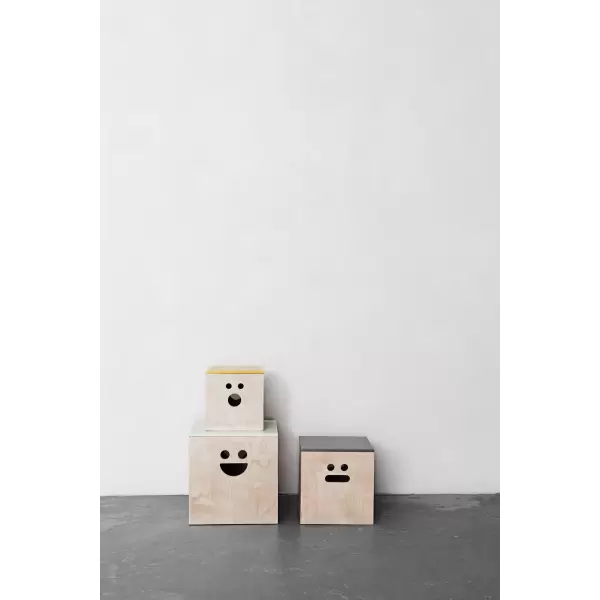 ferm LIVING - 3 stk. Face Plywood boxes