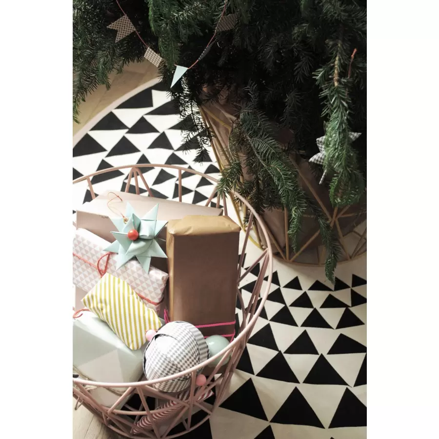 ferm LIVING - Juletræstæppe, trekanter, Ø 120 cm