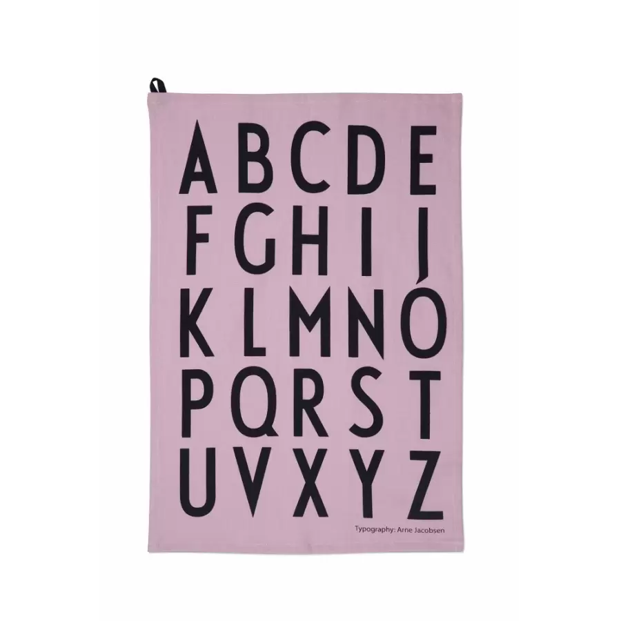 Design Letters - Viskestykker, AJ, pink, 2 stk., 40x60