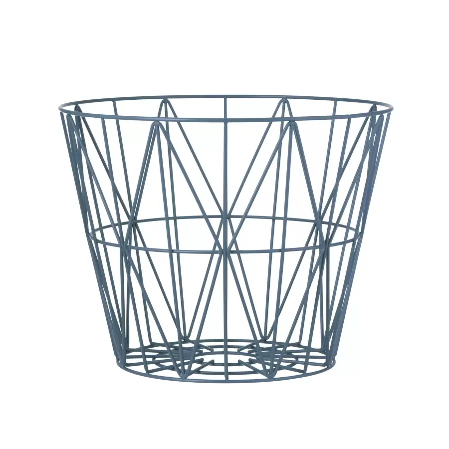 ferm LIVING - Wire Basket - L- Petrol 