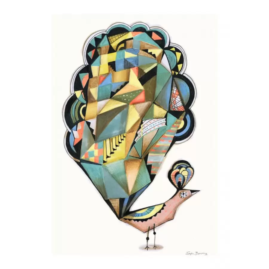 Sofie Børsting - Opal Birdy - Postkort
