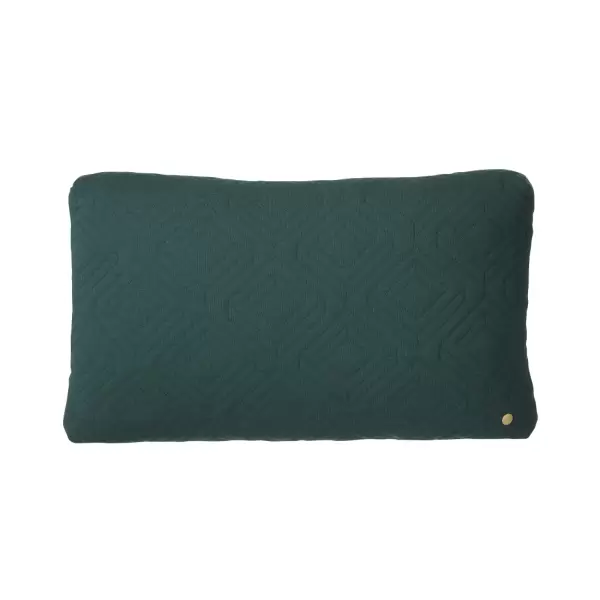 ferm LIVING - Quilt Cushion, Dark Green 60x40