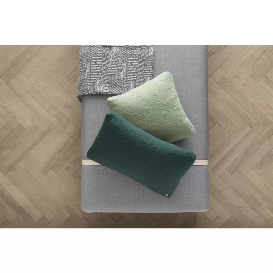 ferm LIVING - Quilt Cushion, Dark Green 45x45