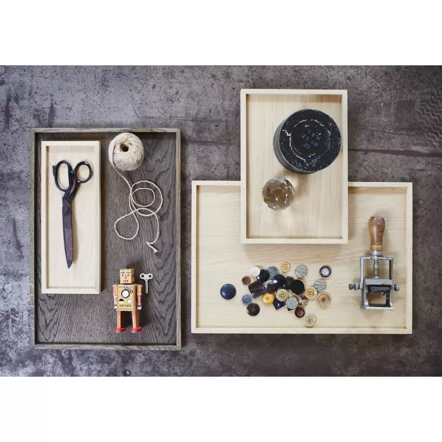 The Oak Men - Square Tray large, black oak