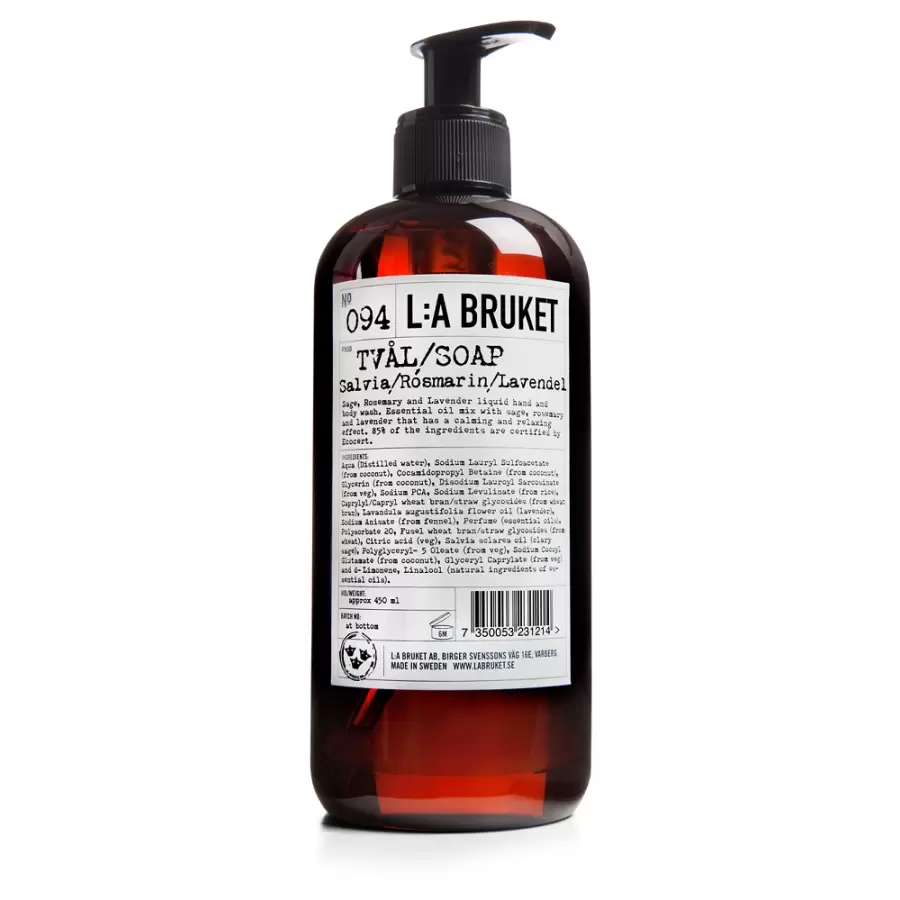 L:A Bruket - Fl. sæbe S/R/L 450 ml.