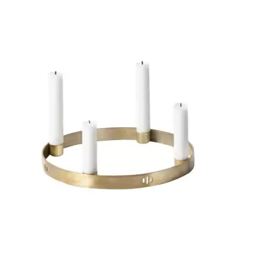 Ferm Living - Advents lysestage i messing Circle - Small