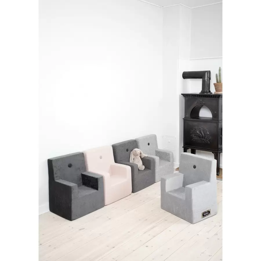 by KlipKlap - Kids Chair XL velour, 2 varianter udgår 