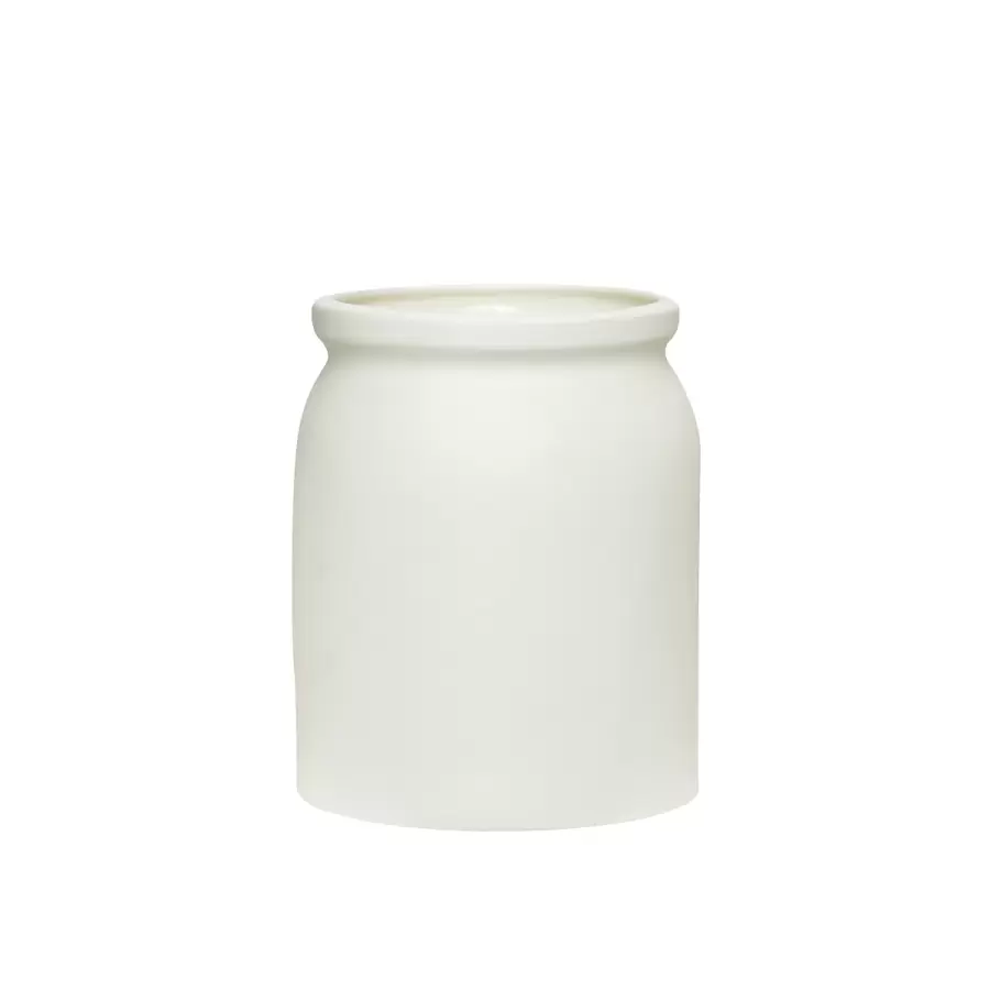 Hübsch - Potte keramik, hvid medium
