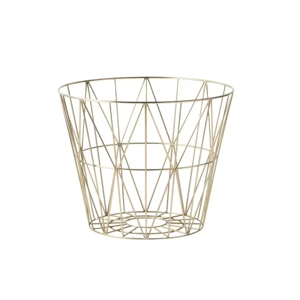 ferm LIVING - Messing Wire Basket, medium - hent selv vare