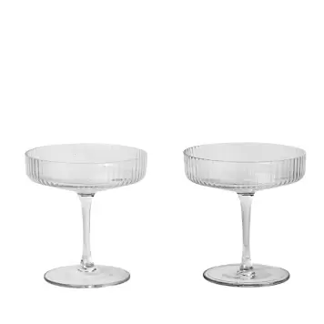 Ferm Living - 2 Ripple Champagneskåle / Champagneglas Ferm Living - 2 Ripple Champagneskåle / Champagneglas