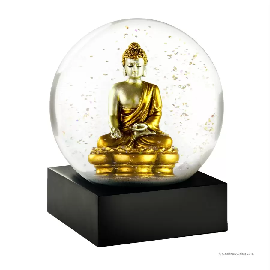 Coolsnowglobes - Snow Globe, Gold Buddha