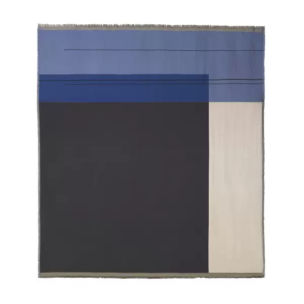 ferm LIVING - Sengetæppe, ColourBlock, blå, 250x240