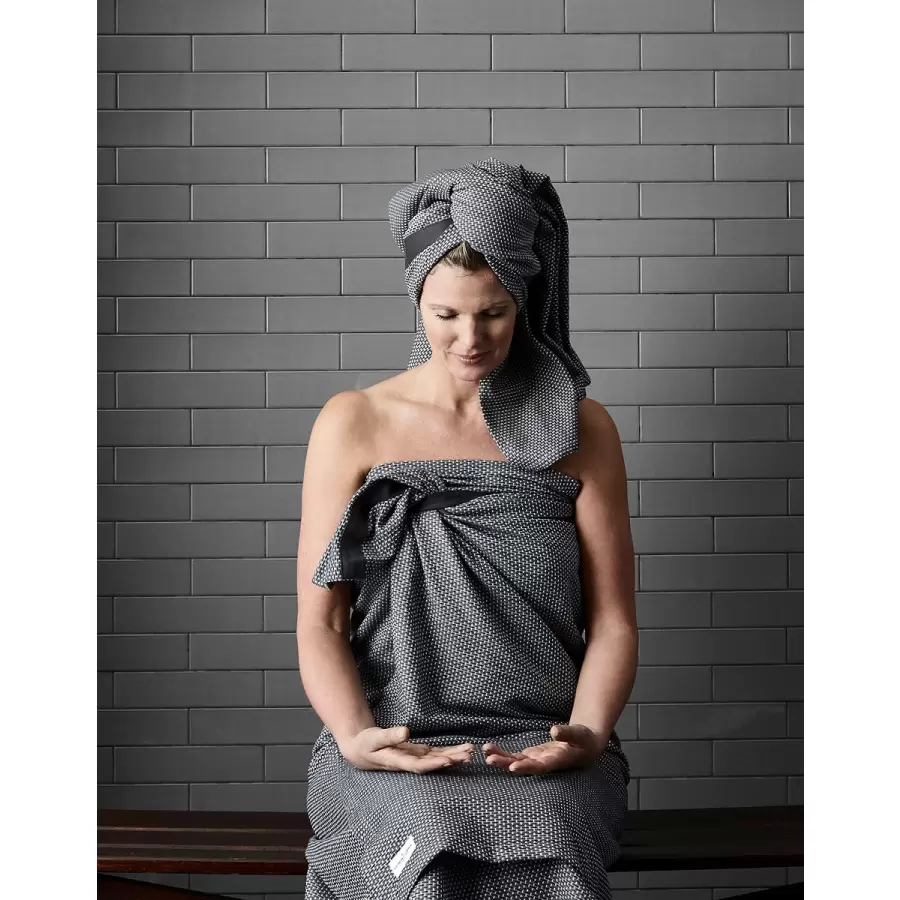 The Organic Company - Hand/hair towel, lys grå