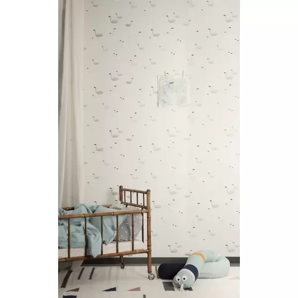 ferm LIVING - Børnetaået, Svane tapet, gråt ferm LIVING - Børnetaået, Svane tapet, gråt
