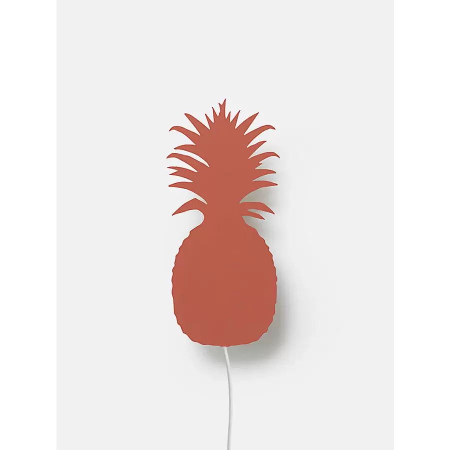 ferm LIVING Kids - Pineapple lamp, orange/rød