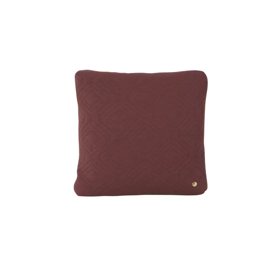 ferm LIVING - Quilt Cushion, Rust 45x45
