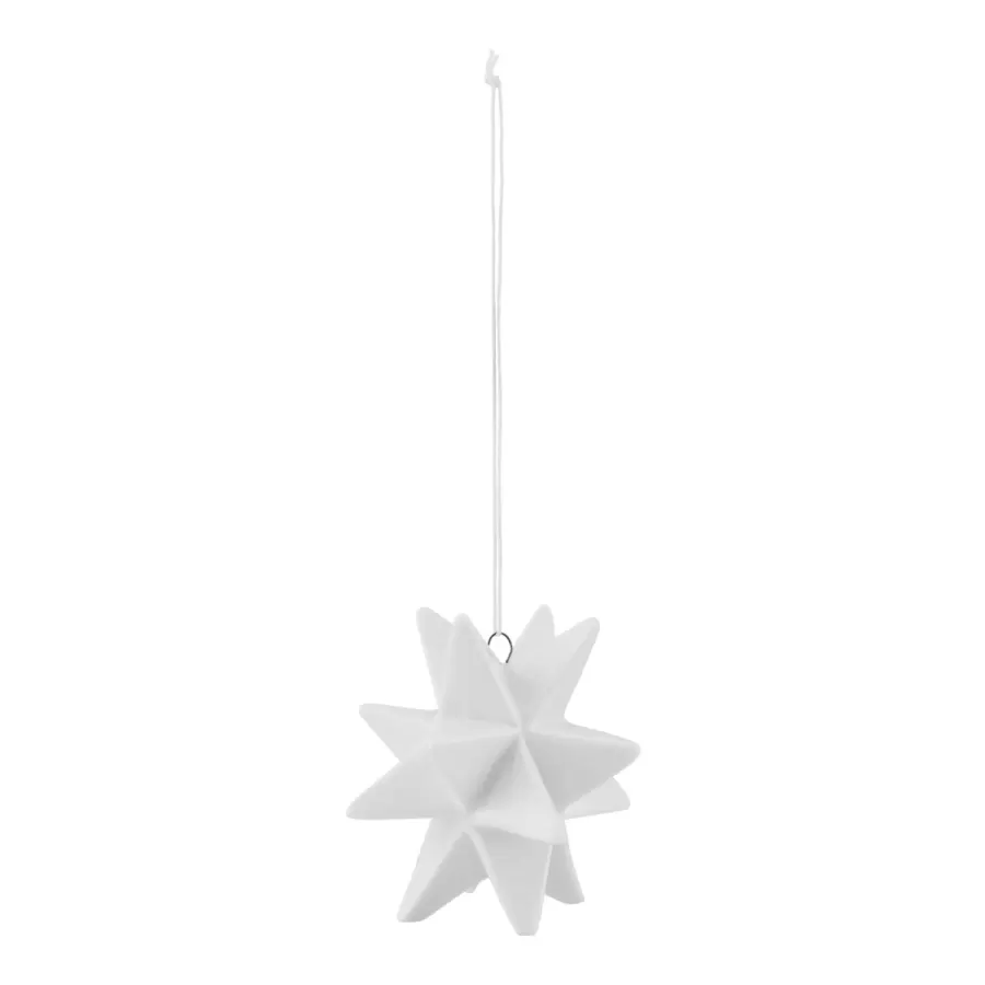 House Doctor - Star ornament hvid, 3,8