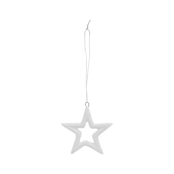 House Doctor - Star ornament hvid, 5,9cm.