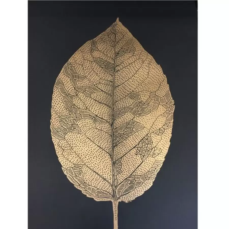 Monika Petersen Art Print - Birch Leaf black/gold 50*70
