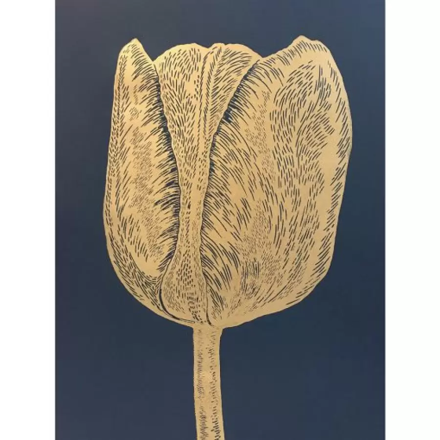 Monika Petersen Art Print - Gold Tulip Indigo, 50*70