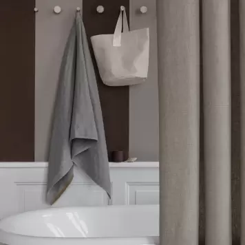 Ferm Living - Chambray badeforhæng, Sand 100% øko.