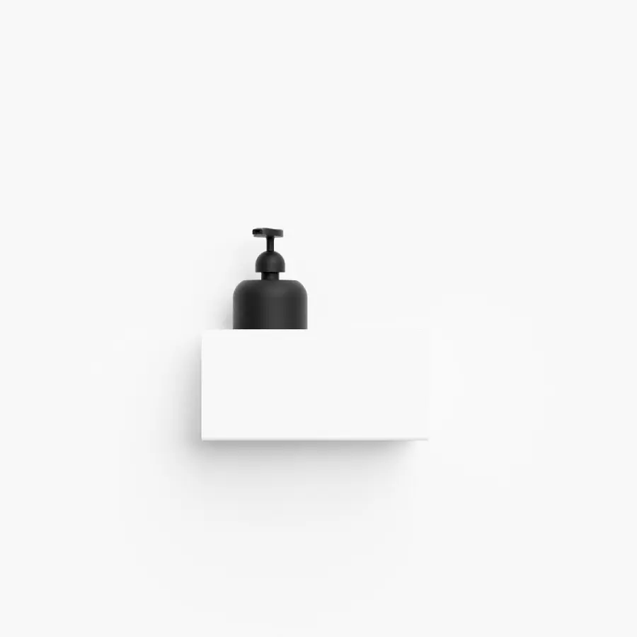 Nichba Design - Badeværelseshylde 20 cm med afløb, sort el. hvid