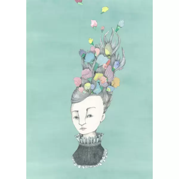 Kirstine Falk - Flower Head, A3