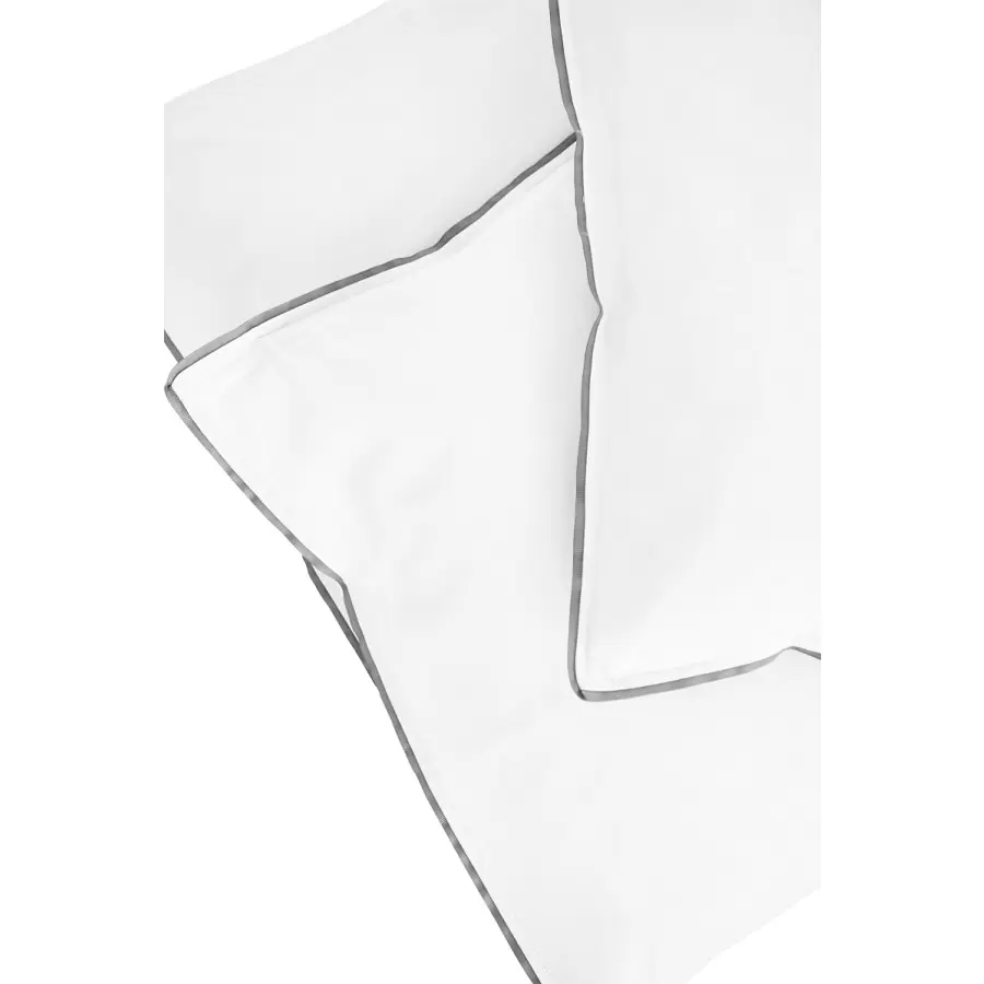 SEMIBASIC - Sengesæt, hvid/grå, 140x200