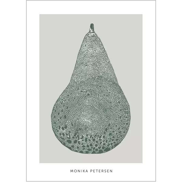 Monika Petersen Art Print - Pære Grøn 50x70
