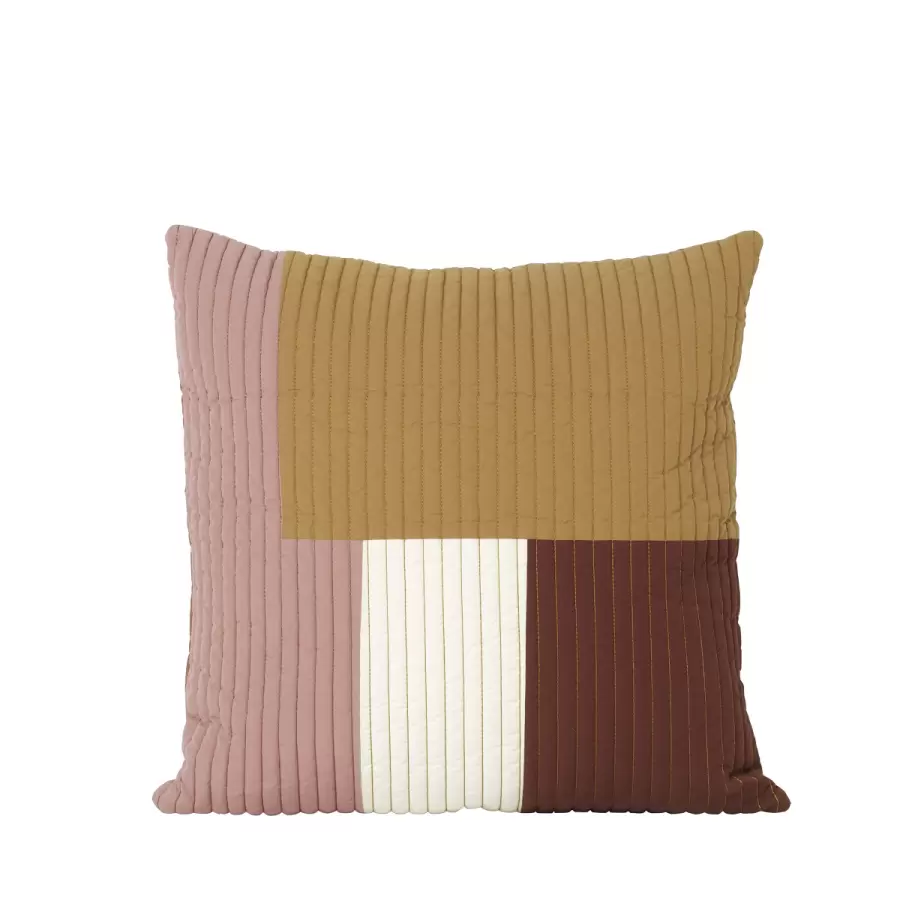 ferm LIVING - Shay Quilt pude, Mustard 50x50