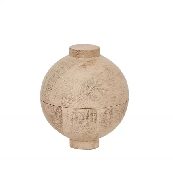 Kristina Dam - Wooden Sphere, lågkrukke XL