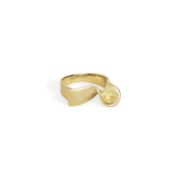 Trine Tuxen - Ring Ribbon II, Forgyldt sterlingsølv