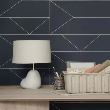Ferm Living - Lines tapet, grafit