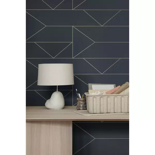 ferm LIVING - Lines tapet, grafit