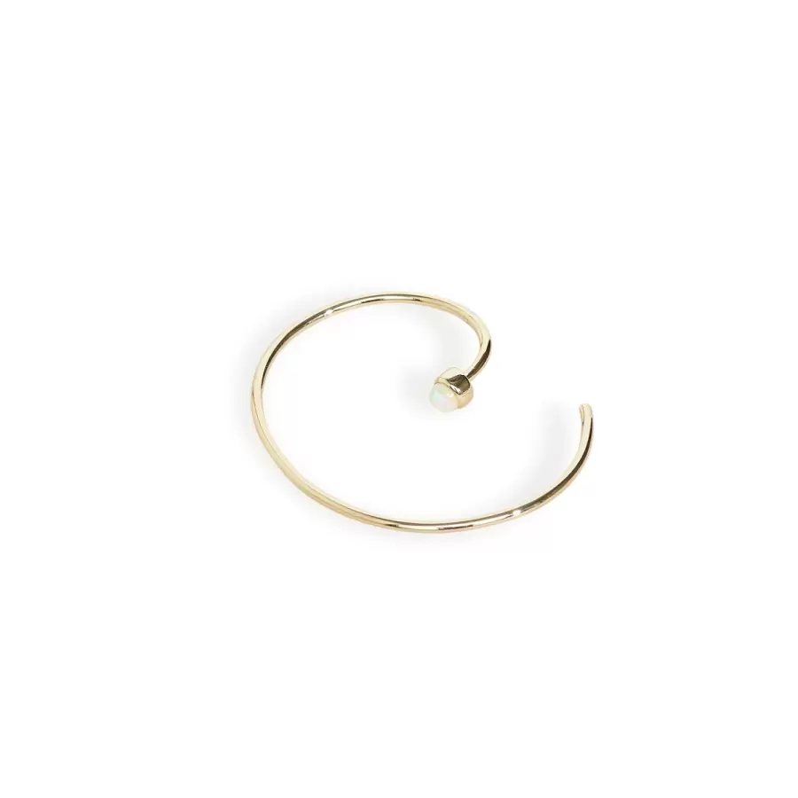 Trine Tuxen - Spiral ørering (1stk)opal guld