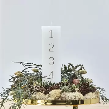 KunstIndustrien - Adventslys 7*24, Sølv