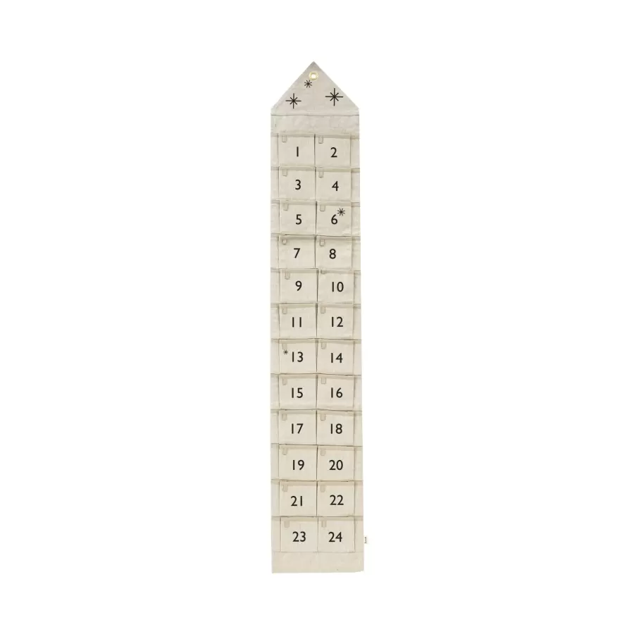 ferm LIVING - Star julekalender Smal, Sand