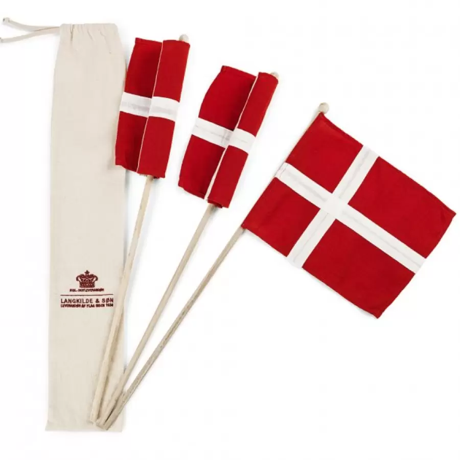 LANGKILDE & SØN - Hurraflag 60 cm. 3 stk.