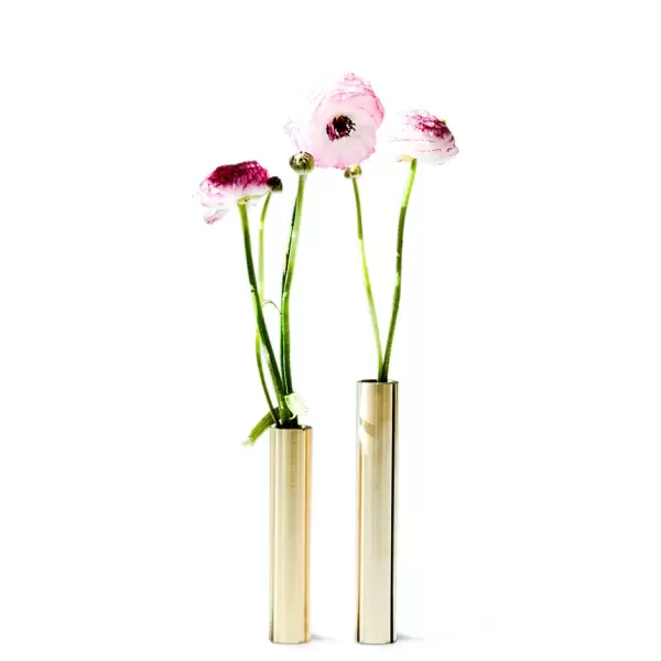 ByHolmer - Slim Vase Messing, 14 cm.