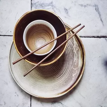 HK living - Kyoto rustic dinner plate