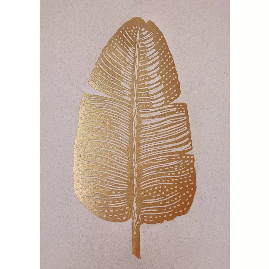 Monika Petersen Art Print - Feather guld/rosa A4