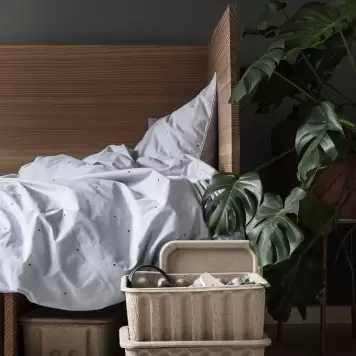 Ferm Living - 2 stk. Paper Pulp Box, Beige Large Ferm Living - 2 stk. Paper Pulp Box, Beige Large