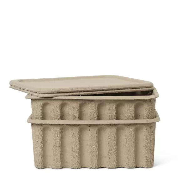 ferm LIVING - Paper Pulp Box large - 2 i sæt, 40*30 cm, hent-selv vare