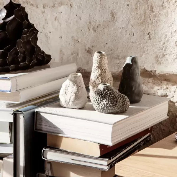 ferm LIVING - Vulca Minivase, Off-white stone