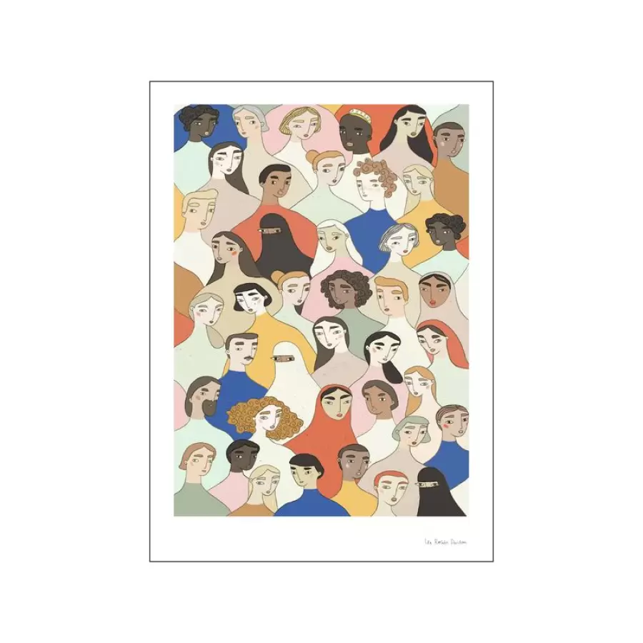 Poster and Frame - Ida Rørholm Davidsen, We are all brothers and sisters, A3
