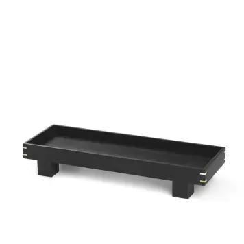 Ferm Living - Bon træbakke sort, XS