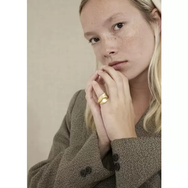 Trine Tuxen - Ring Cabbage, Forgyldt sterlingsølv