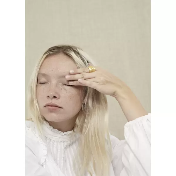 Trine Tuxen - Ring Cabbage, Forgyldt sterlingsølv