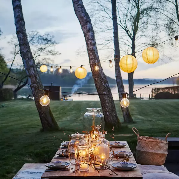 House Doctor - Soni 10 festlige lampeskærme til lyskæde, Sand Ø:25